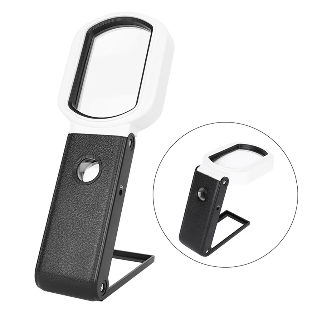 

Handheld Magnifier Multifunctional Magnifying Glass 10X/25X Adjustable Magnification