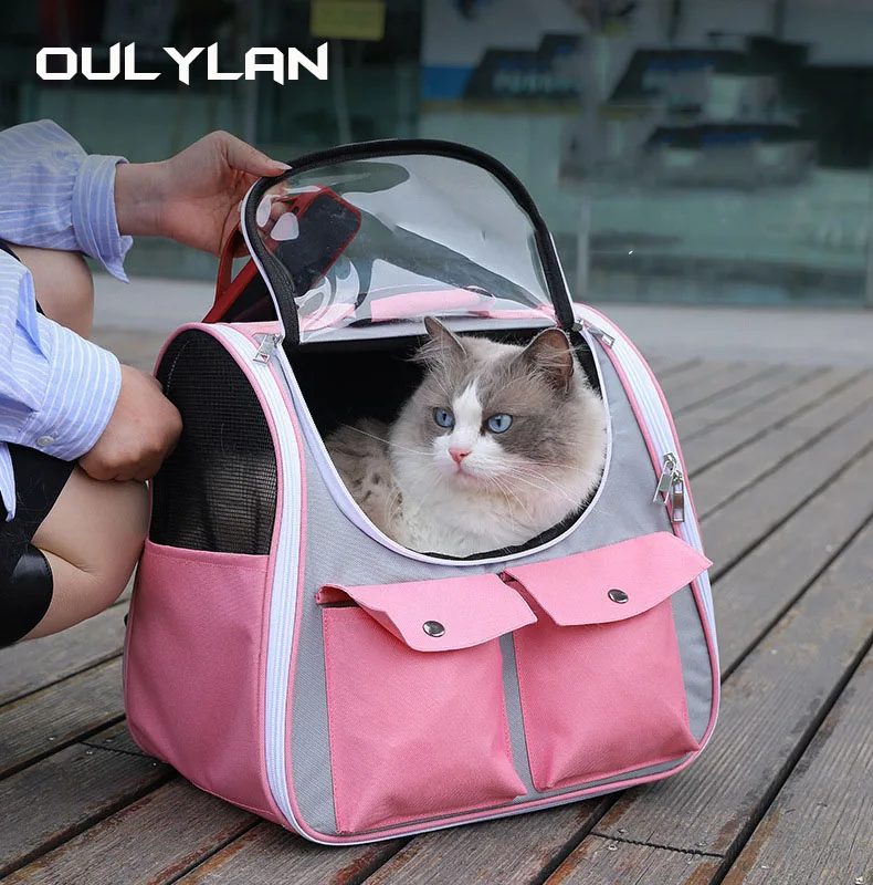 

Сумка-переноска для кошек Orylan, Воздухопроницаемый рюкзак в виде капсулы для путешествий с маленькими собаками и кошками