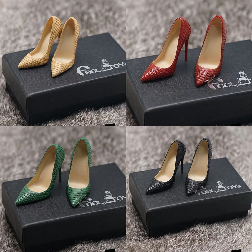 

Feeltoys FT024 1/6 Sexy Fashion Serpentine Pointed Stiletto High Heels Female Soldier Shoes Fit 12" Action Figure Big Feet Body