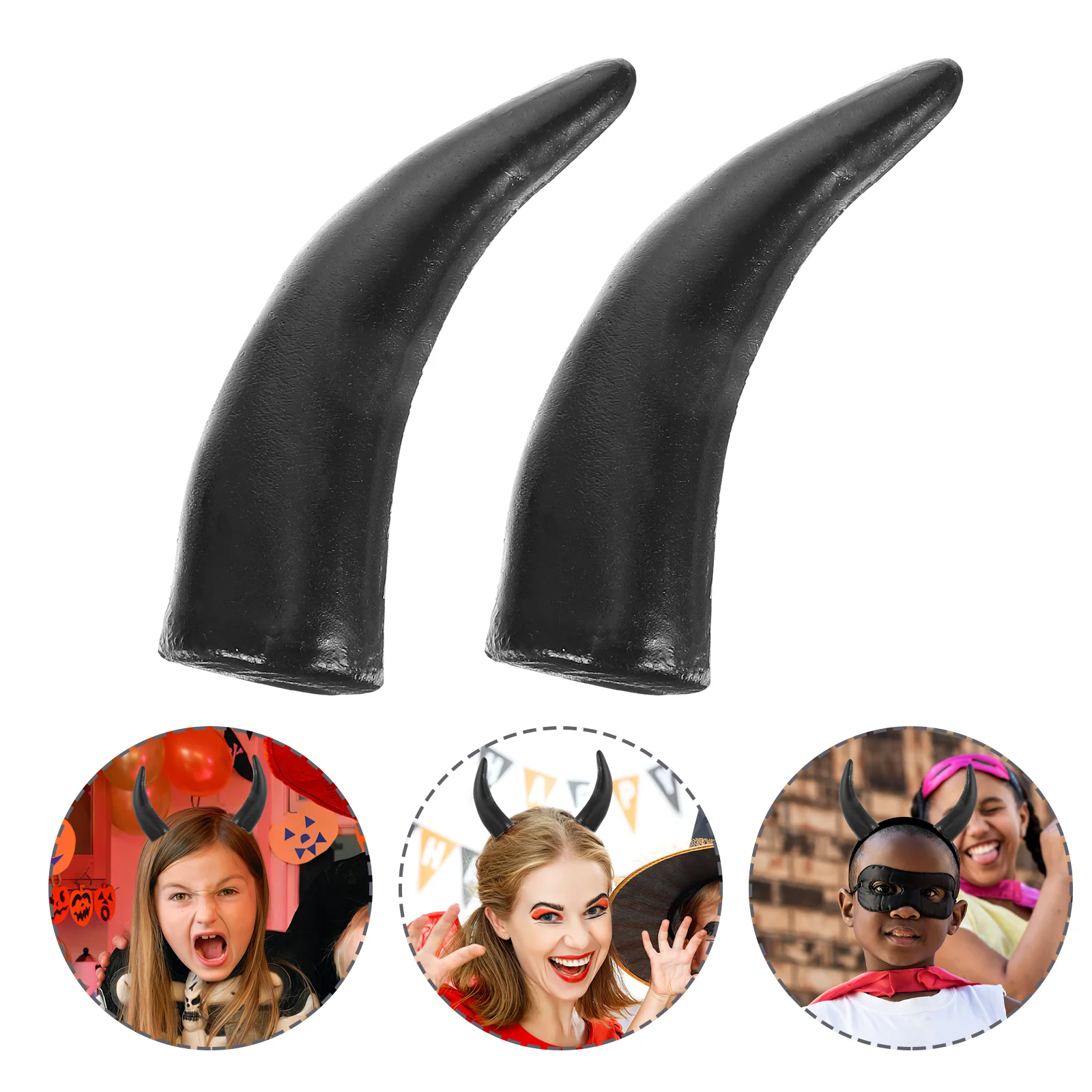 

Simulation Horn Halloween Clothes Imitation Bull Horns DIY Headband Bulls Cosplay Plastic Headdress Ox Miss