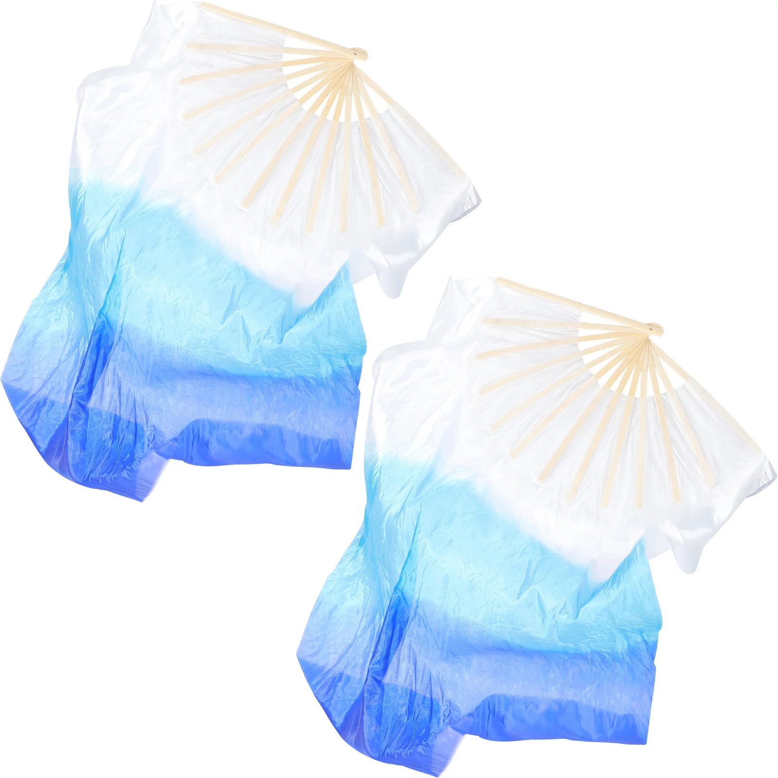 

Belly Dance Fan Veils Women Cloth Long Folding Square Dancing Woman Accessories Stage Show Gradient