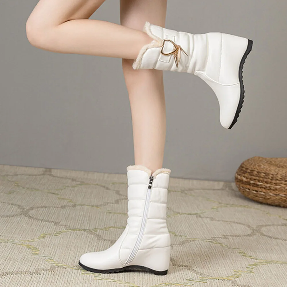 GIGIFOX/Новое зимнее поступление зимние ботильоны меховые плюшевые ботинки на