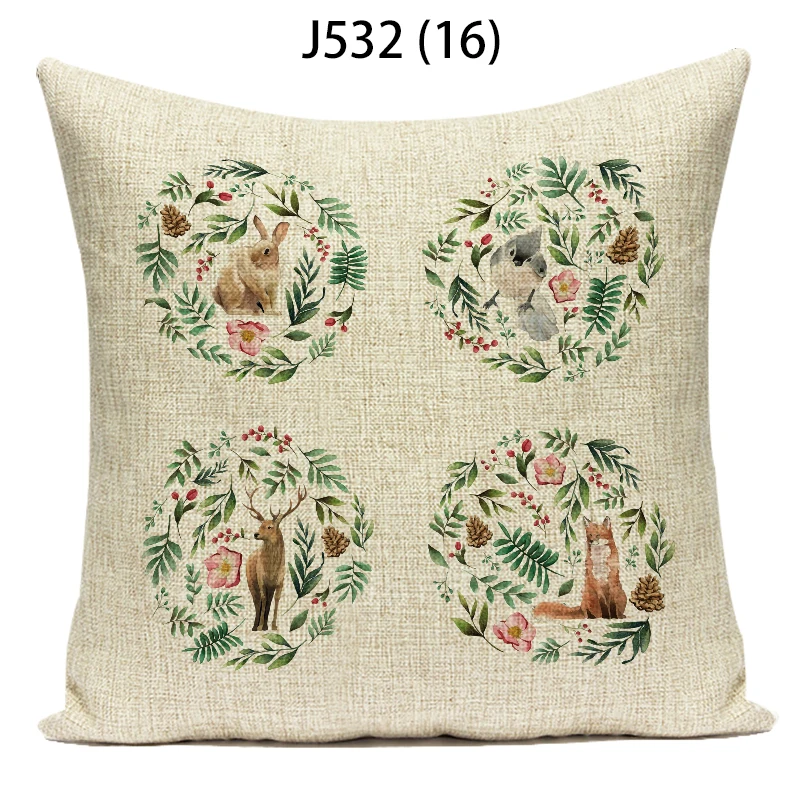 

Animal Easter Throw Pillow Cover Modern Polyester Linen Modern Cushion Cover Bunny Home Decoration Velvet Living Room Sofa E2344