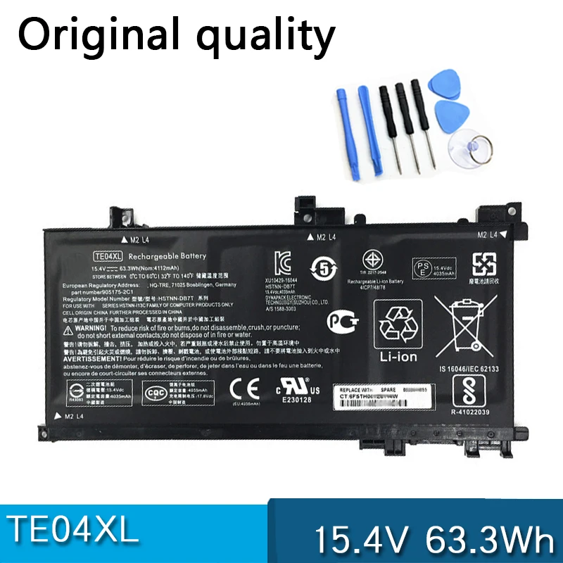 Новый TE04XL 15 4 V 63.3Wh Аккумулятор для HP OMEN 15-AX200 15- AX218TX 15-AX210TX 15-AX235NF 15-AX202N 15-BC200