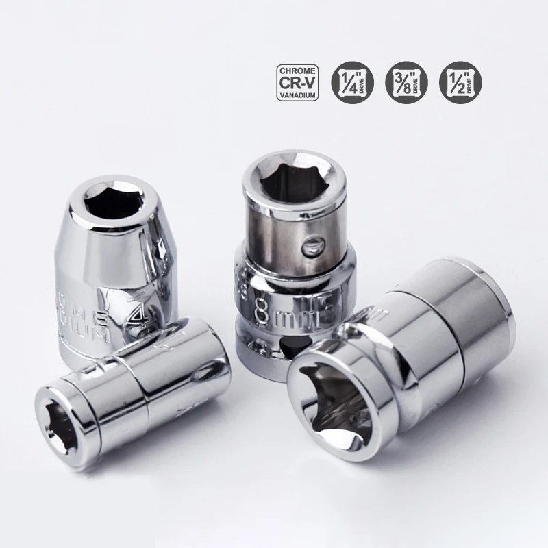 Адаптер для розетки с храповым механизмом 1/2/8/10 мм