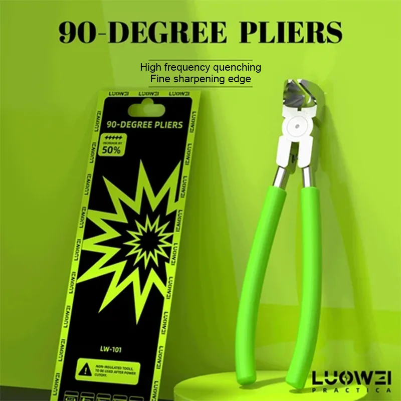

LUOWEI LW-101 90-градусные плоскогубцы, высокая твердость, сильная сдвиговая сила, подходит для удаления рамы камеры мобильного телефона, плоскогубцы для разборки