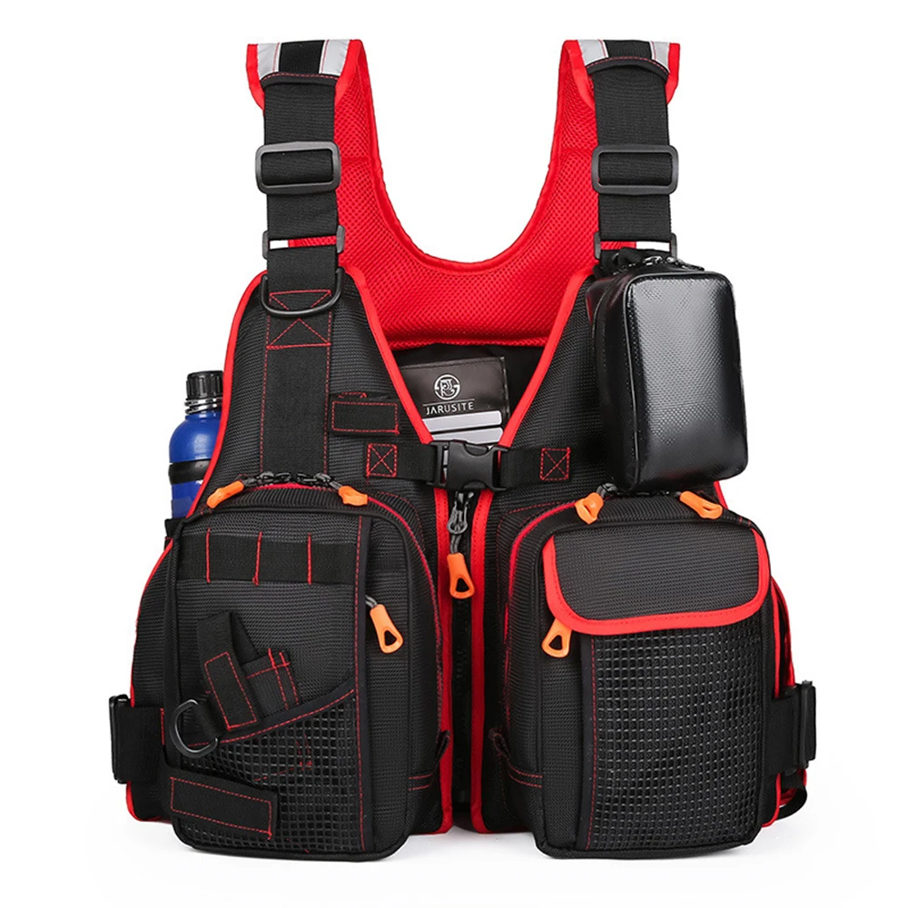 New outdoor fishing buoyancy vest adult water sports large buoyancy life jacket multifunctional pocket drift fishing life jacket