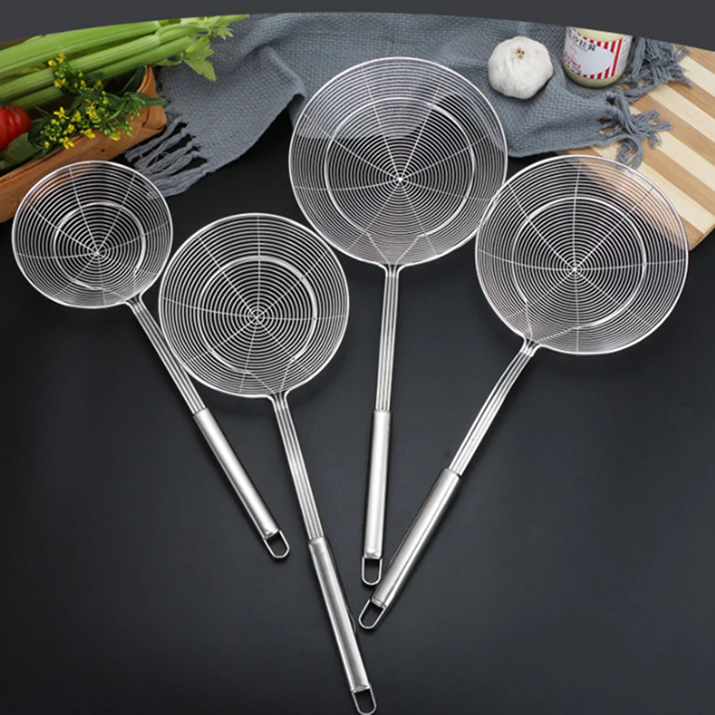 

Stainless Steel Spider Strainer Skimmer Slotted Spoon Ladle Fine Mesh Strainer Pasta Strainer for Cooking Frying Pasta Noodle