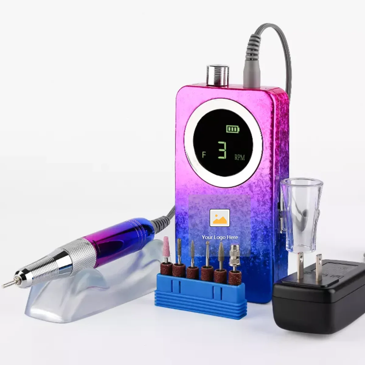 

2021 Newest 35000rpm Nail E file Gradient Rechargeable Drill Nails Professional Electric Nail Drill Machine