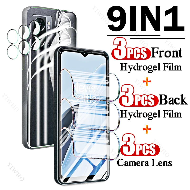 

9in1 Full Cover Front Back Hydrogel Film for OnePlus Nord N300 6.56" Fingerprint Screen Protectors for OnePlus N 300 Camera Lens