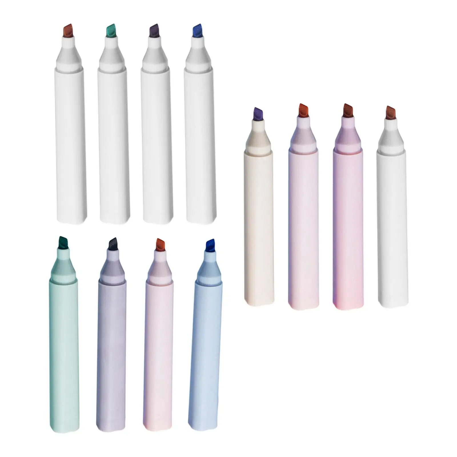 

4x Highlighters, Large Ink Reservoir Study Supplies 4 Colors Marker for Mark Key Points Taking Notes Office School Art Painting