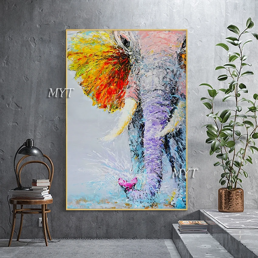 

Картина маслом «слон», без рамы, 100%