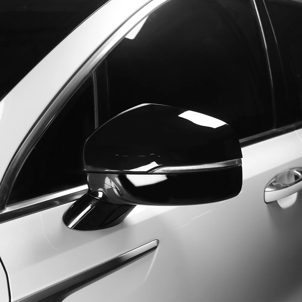 Фото Для тюнинга Kia Sorento MQ4 2021-2026 крышка зеркала автомобильные внешние аксессуары ярко-черная крышка зеркала заднего вида боковые крышки №1