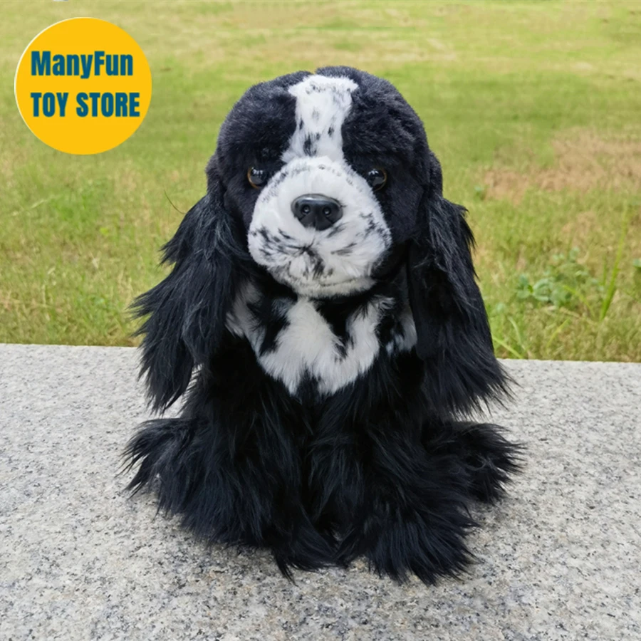 

Realistic English Cocker Spaniel High Fidelity Cute Plushie Dog Plush Toys Lifelike Animals Simulation Stuffed Doll Kawai Toy