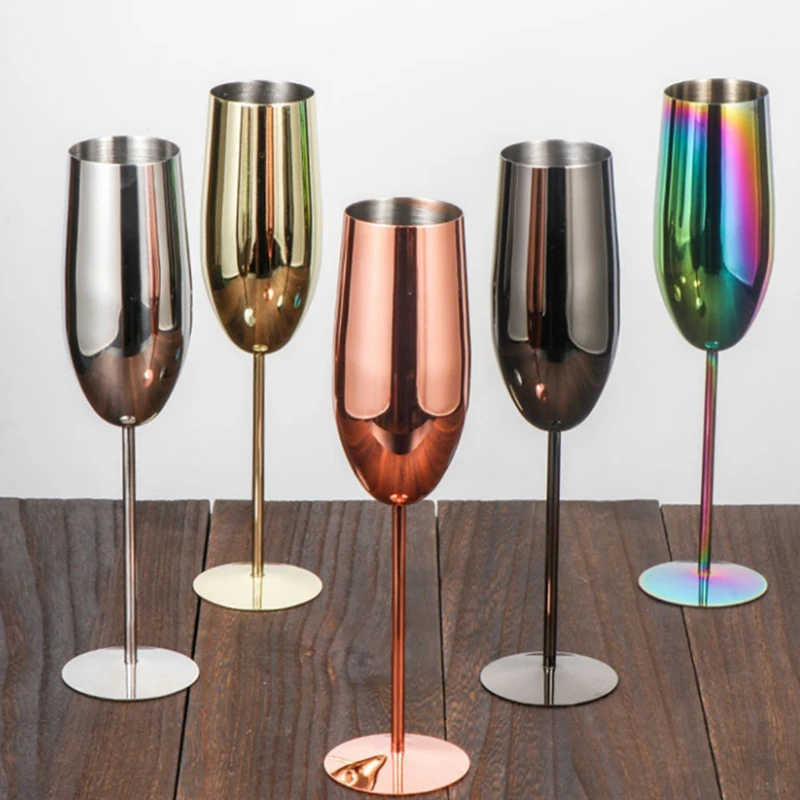 280 мл коктейльный бокал из нержавеющей стали 304 для красного вина металлический