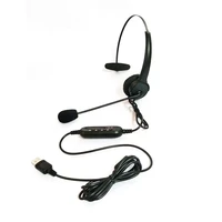 usb headset with microphone rotatable adjustable noise canceling earphone call center headset earphone for pc laptop