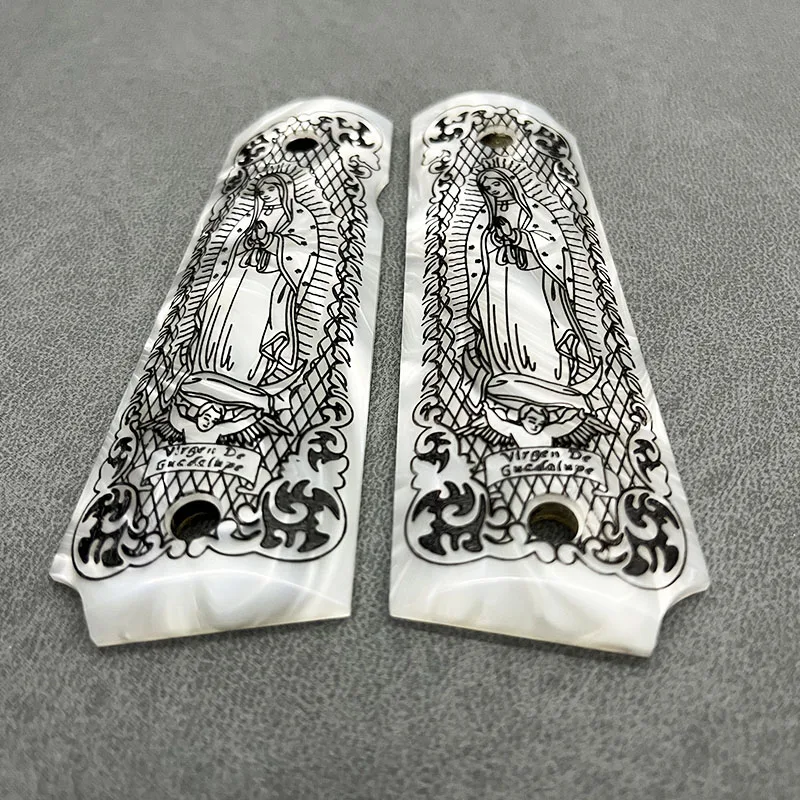 CTG 1911 изготовленные на заказ ручки гладкие панели Дева Мария Леди Гваделупской