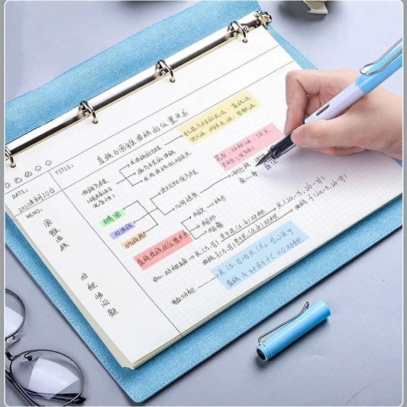 

Loose Leaf Spiral Binder Notebook Grid Daily Weekly Monthly Plan Note Book A4 B5 Work Meeting Notepad Pu Leather Office Supplies