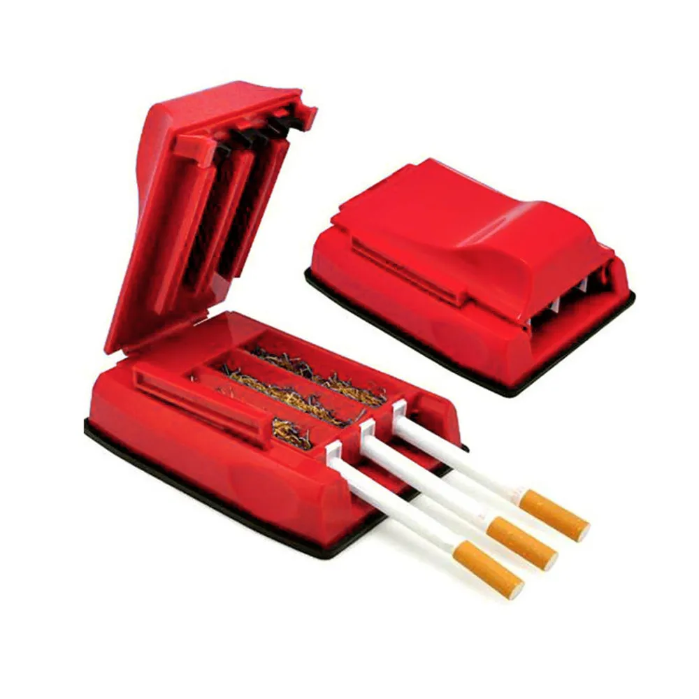 

Plastic Manual Tobacco Maker Triple Cigarette Rolling Machine Tube Roller Creative Easy use Portable Cigarette device