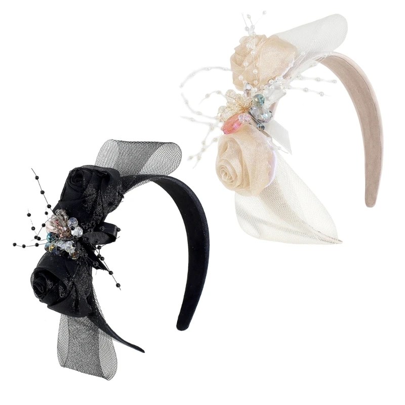 

Свадебная повязка на голову, Женская сетчатая повязка на голову для коктейлей, Женская повязка на голову