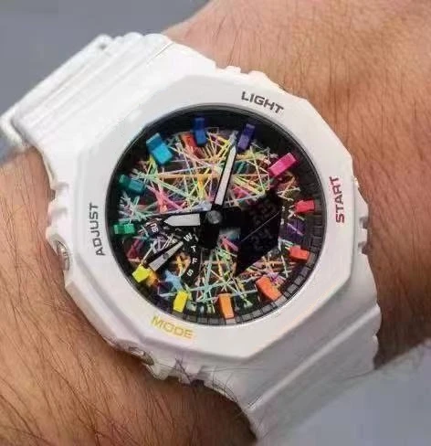 

Original Shock Watch 2100 Men's Sports Digital Quartz Watch Full Feature LED Dual Display World Time Oak Series