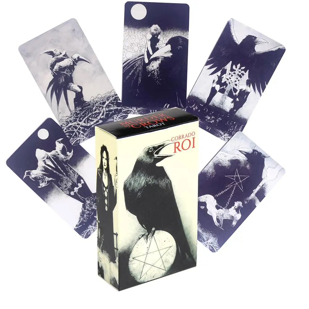 

Murder of Crows Tarot Deck Divination English Version Fortune Telling Tarot 78 Cards Deck Friend Party Entertainment Board Game
