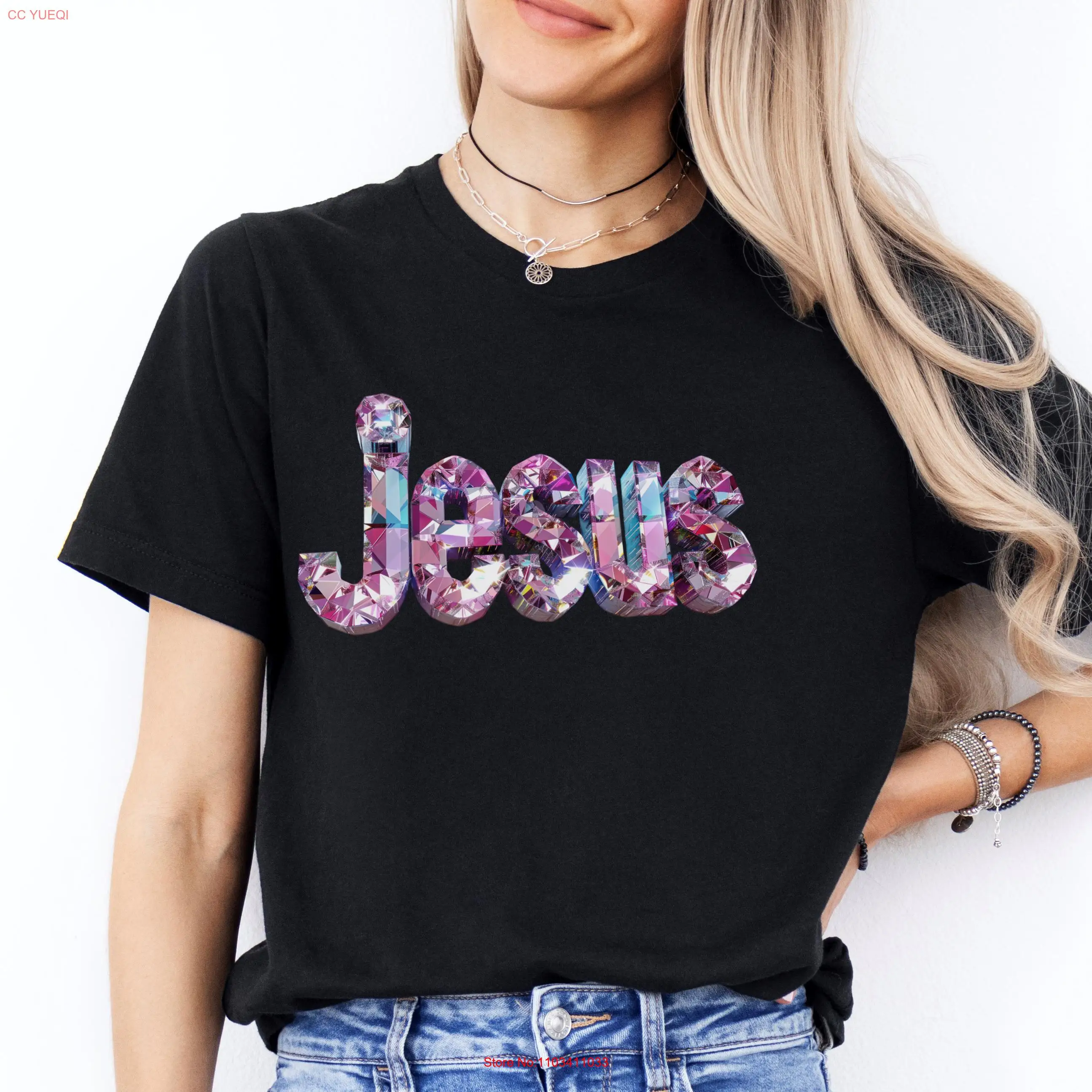 Jesus diamonds top Mineralogy shirts Shine BrighT T Shirt Bling mom Minimalistic Mineral lover gift İnspirational