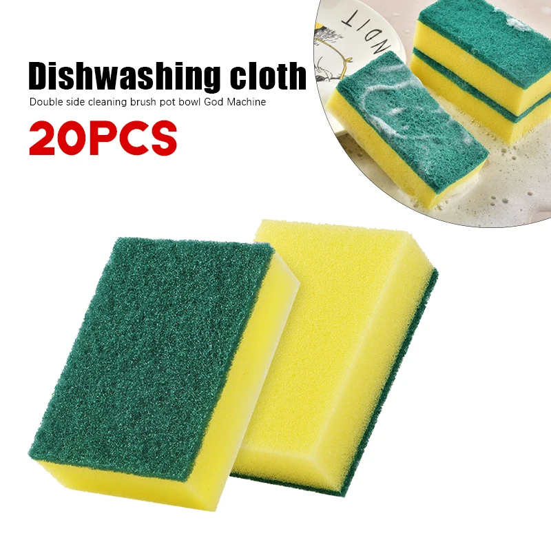 

20pcs Sponges Washing Dishes Kitchen Cleaning Tools Towels Wiping Rags Sponge Scouring Pad Cleaning Microfiber Cloth