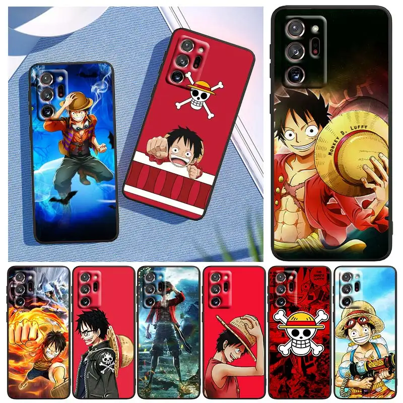 

Popular Anime One piece For Samsung Note 20 Ultra 10 Pro Lite 9 8 F52 F42 F22 M21 M60S M62 M31 M12 M32 Black Phone Case Capa
