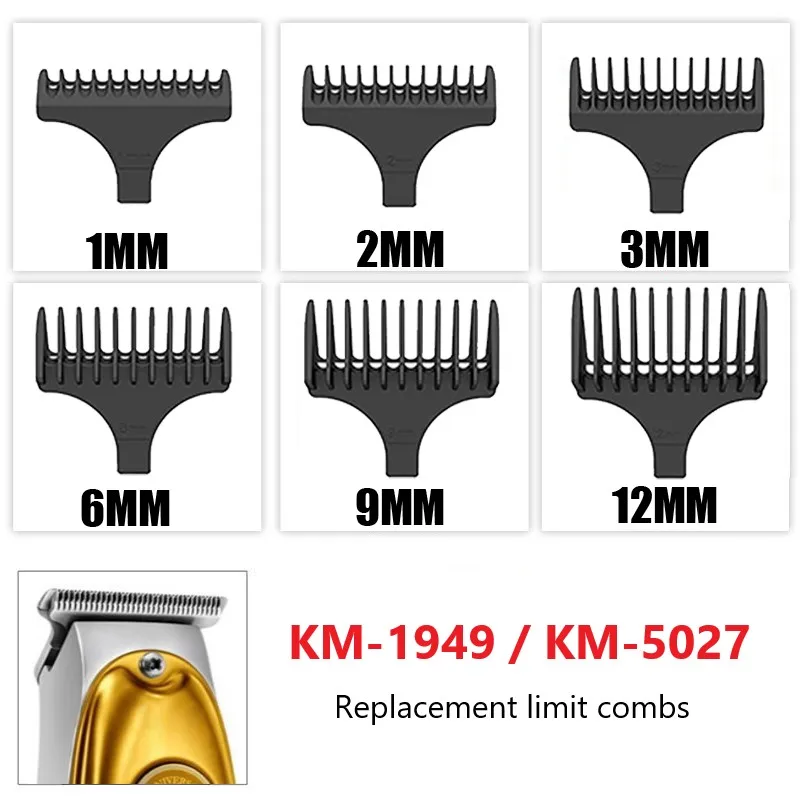 Kemei 0mm Hair Trimmer Limit Comb Universal Black Guards Hai
