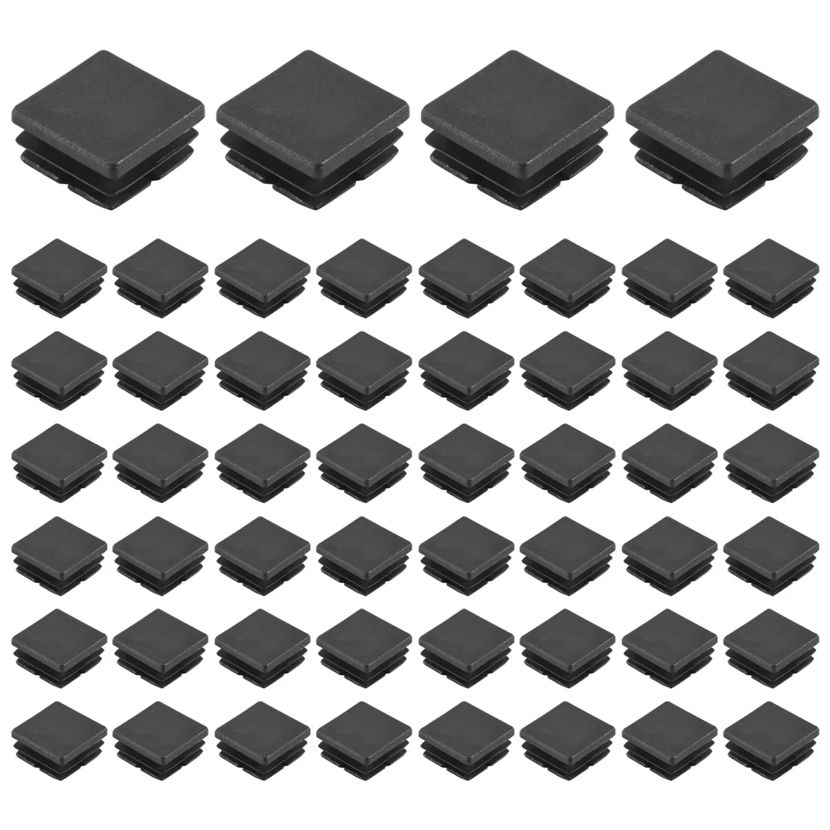 200 шт. 1 дюйм. Квадратная трубка заглушка пластиковые заглушки для труб колпачок