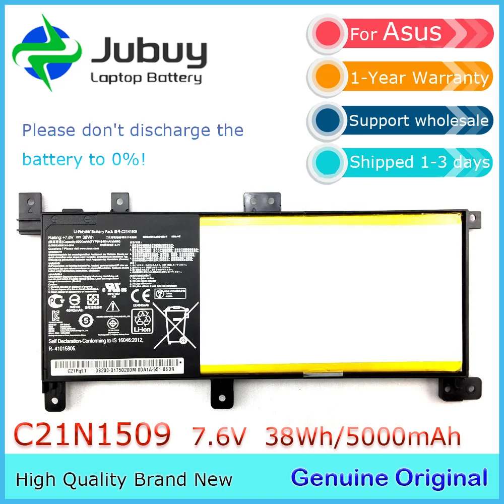 C21N1509 7 6 В 38 Втч оригинальный аккумулятор для ноутбука Asus X556 X556UA X556UB X556UF X556UJ X556UQ X556UV