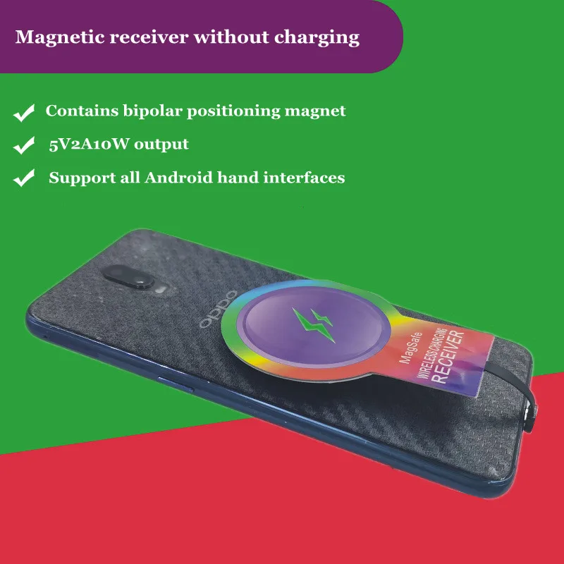 Magnetic Qi Fast Wireless Charging Receiver 5V 2A 10W  Android Type-C Interface For Xiaomi Samsung Oneplu Wireless Charging Coil images - 6