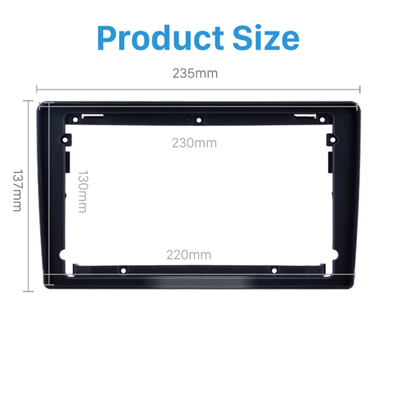 5-кратный 2Din 9-дюймовый автомобильный пульт управления Fascia Audio Frame Радио стерео