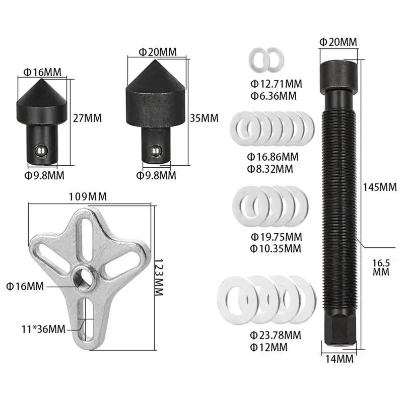 Набор инструментов для снятия рулевого колеса сверхмощный 46 шт. инструмент
