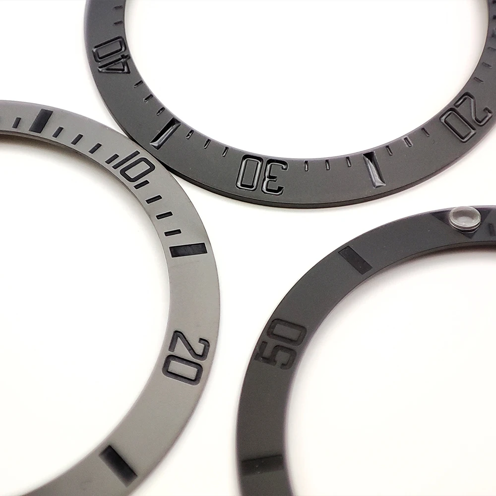 Frosted Beveled Edge 38mm Watch Bezel Ceramic Ring Mouth Watch  Outer Ring Ring Mouth Watch Bezels Parts Men Watch Accessories