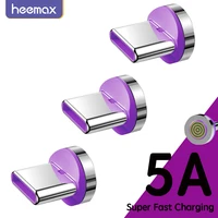 new 5a magnetic tips type c super fast charging for xiaomi samsung oppo fast charge usb cable adapter magnet plug for iphone