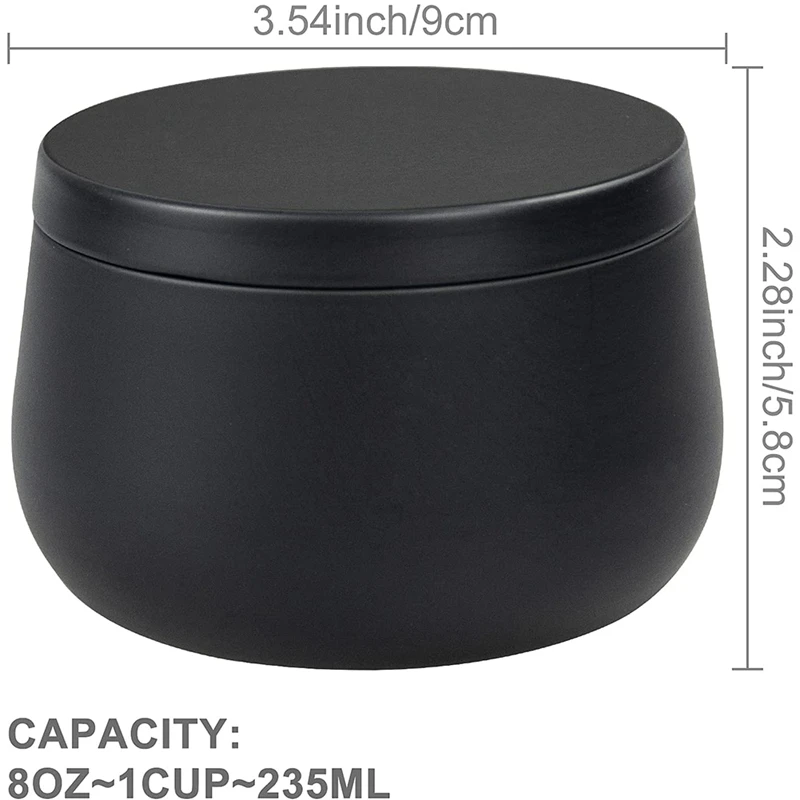 Акция! Жестяные банки для свечей с крышками-12 банок 8 унций металлические