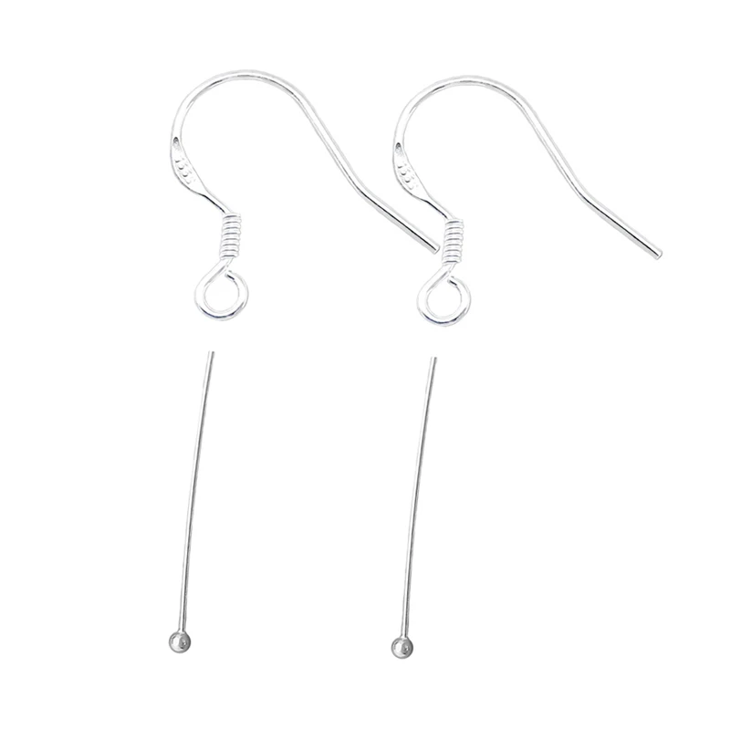 S999 Стерлингового Серебра Ушной Крючок Ручной Работы DIY Серьги Аксессуары