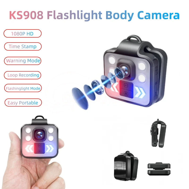 

Мини-камера 1080P HD портативная с USB-фонариком и светодиодной подсветкой