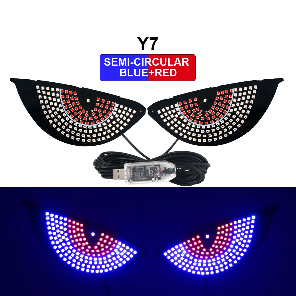 

2 шт. Автомобильный светодиодный декоративный светильник Devil Eye USB Красный стробоскоп Plug-in Дьявольский глаз Атмосфера Лампа Задняя сигнальная лампа для лобового стекла автомобиля