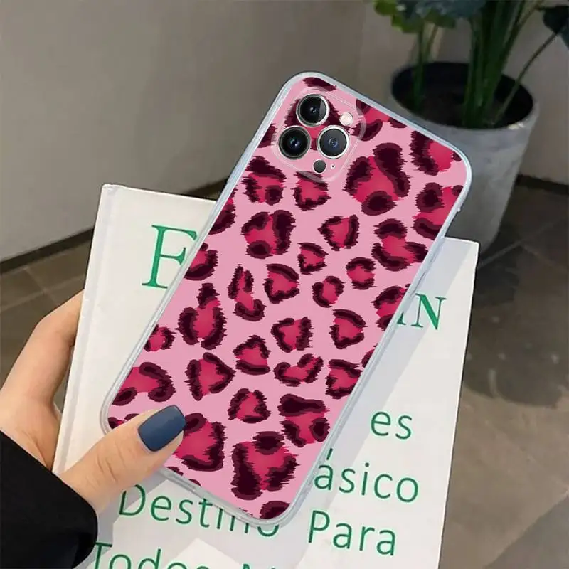 Leopard print Phone Case For iPhone 14 11 12 13 Mini Pro XS Max Cover 6 7 8 Plus X XR SE 2020 Funda Shell