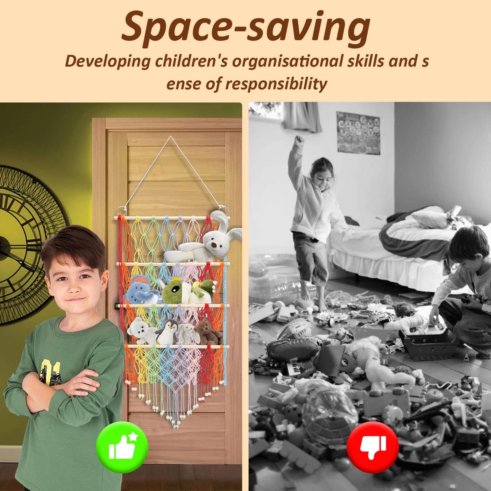 3-слойный Гамак Для Хранения Макамеров Большая Емкость Плюшевый Органайзер