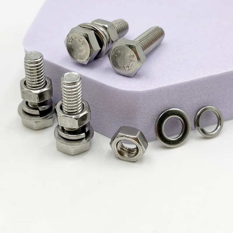 510 шт./комплект болты с шестигранной головкой и шайбой из нержавеющей стали