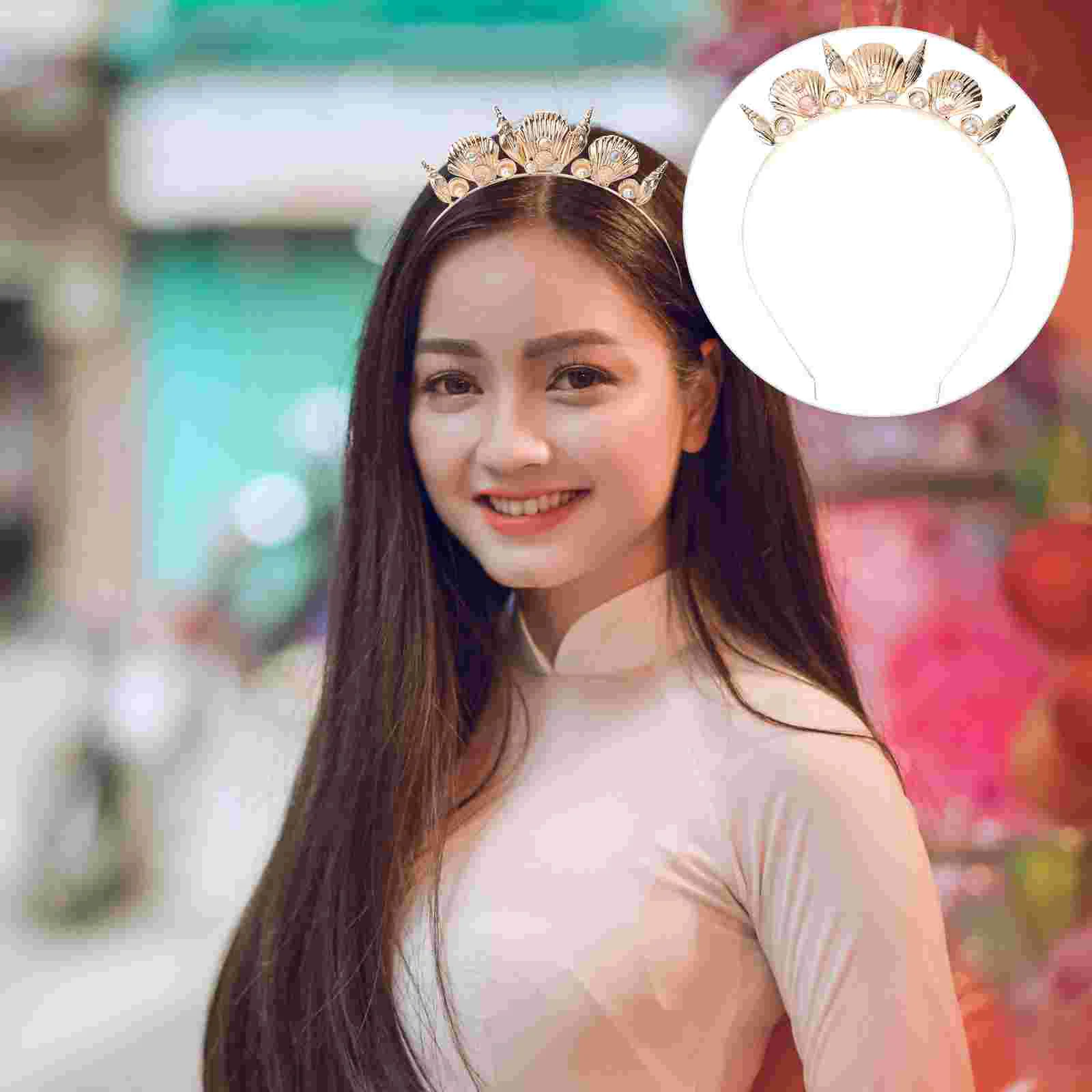 

Hair Hoops Band Wedding Accessories Women Comfortable Bride White Flower Headband