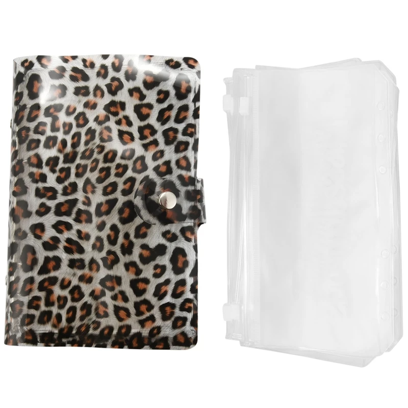 

Папка-органайзер A6, 12 прозрачных карманов и 12 этикеток для конвертов, 6 колец