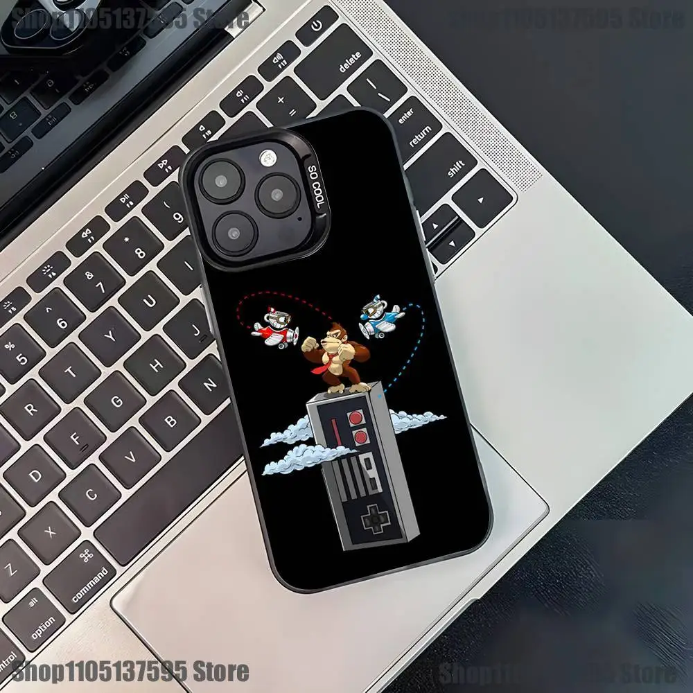 Фото Чехол для телефона D-Donkey Kong Game для iPhone 17,16,15,14,13,12,11,Pro,XS,Max,Plus,Mini,SE4,E, черный матовый противоударный чехол №2