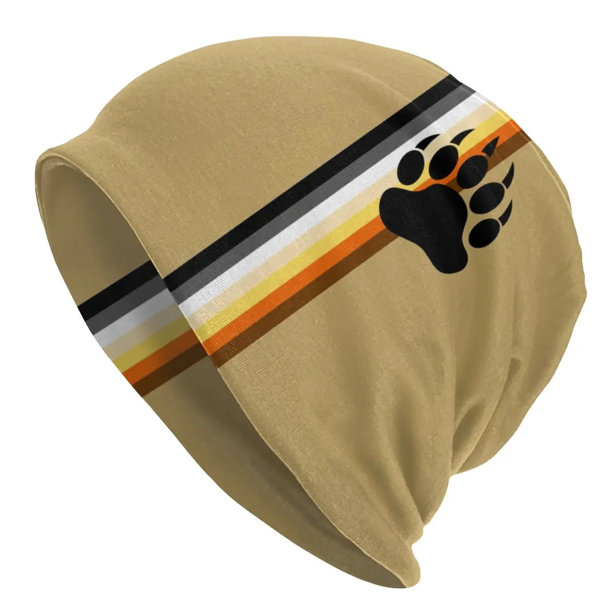 

Gay Bear Paw Flag GLBT Slouchy Beanie Men Women Trend Winter Warm Skullies Beanies Hats Adult LGBT Lesbian Knitted Bonnet Cap