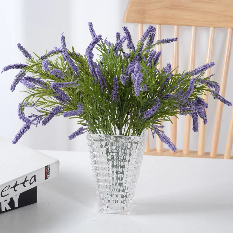 

5 Branches Artificial Purple Lavender Flower Plant Lavender Vanilla Rural Decoration Simulated Outdoor Home Hotel Decoration