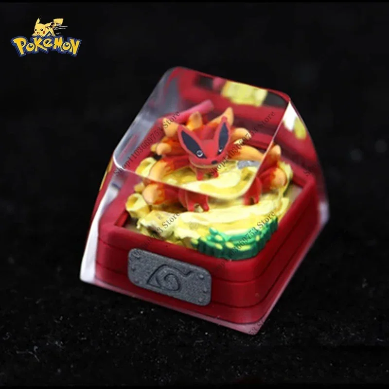 Колпачки для клавиш из смолы Pokemon Naruto Muou индивидуальные кристально прозрачные